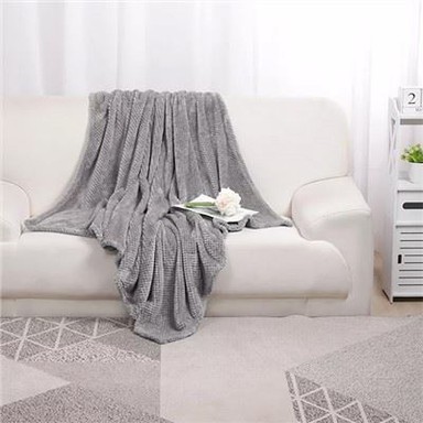 Cobertores de cama de lã de flanela waffle